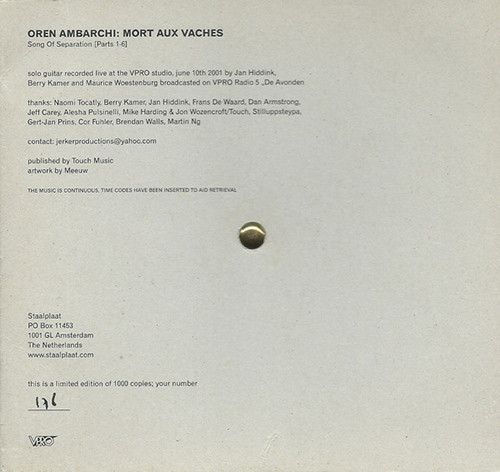 Mort aux vaches. Song of separation
