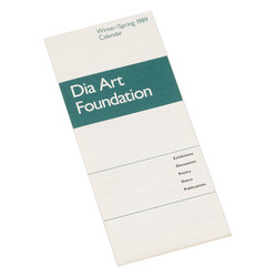 DIA Art Foundation Calendar Winter/Spring 1989